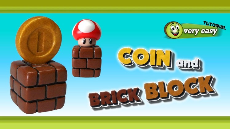 Polymer Clay Fimo - Coin and Brick Block - *very easy Tutorial*