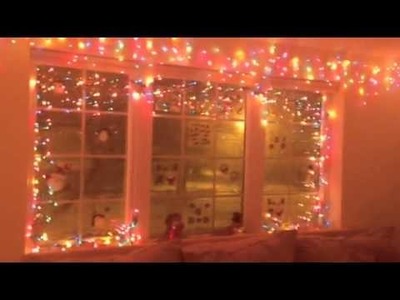 Christmas decorating using Christmas lights indoors