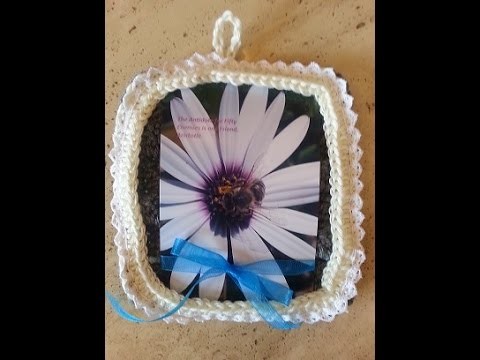 Crochet Quick and Easy Beginner Picture Frame DIY Tutorial