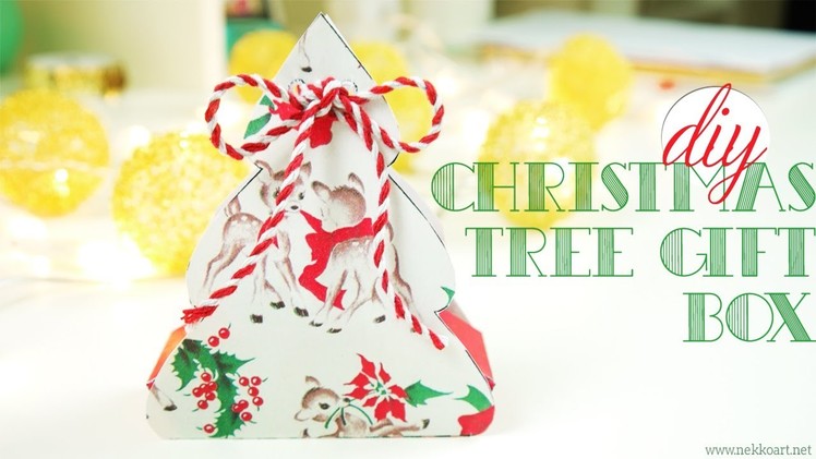 DIY Cute Christmas Tree Gift Box | Nekkoart