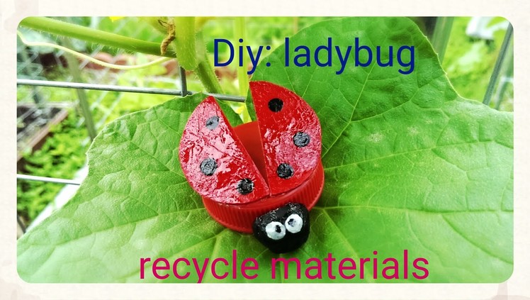 Diy: how to make a ladybug using recycled materials