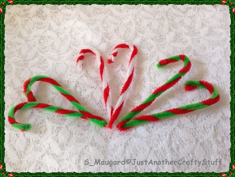 DIY : How to make Christmas Candy Canes with Pipe Cleaners