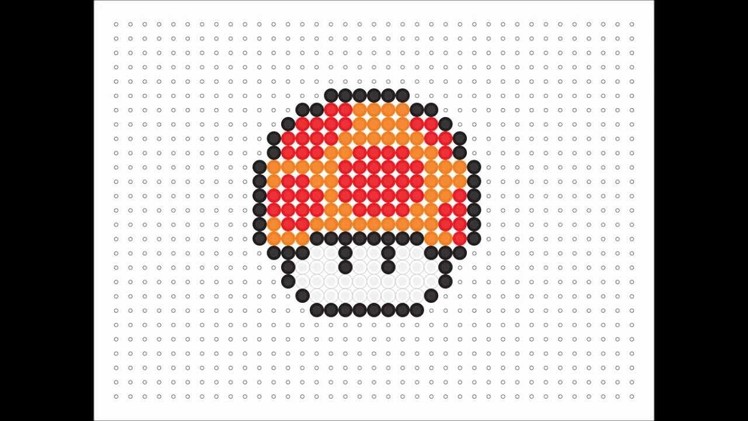 Hama Bead Mega Mushroom (Mario Mushroom Series #7)