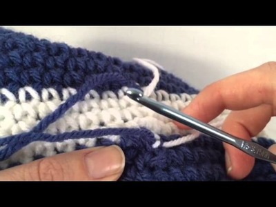 How to Crochet a Beanie: Fasten Off and Weave in the Ends