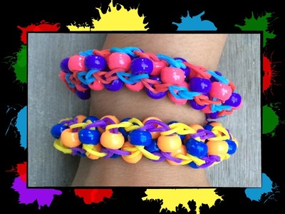 Level 1 video 10: Learn how to make a a simple Loom bracelet with colorful beads