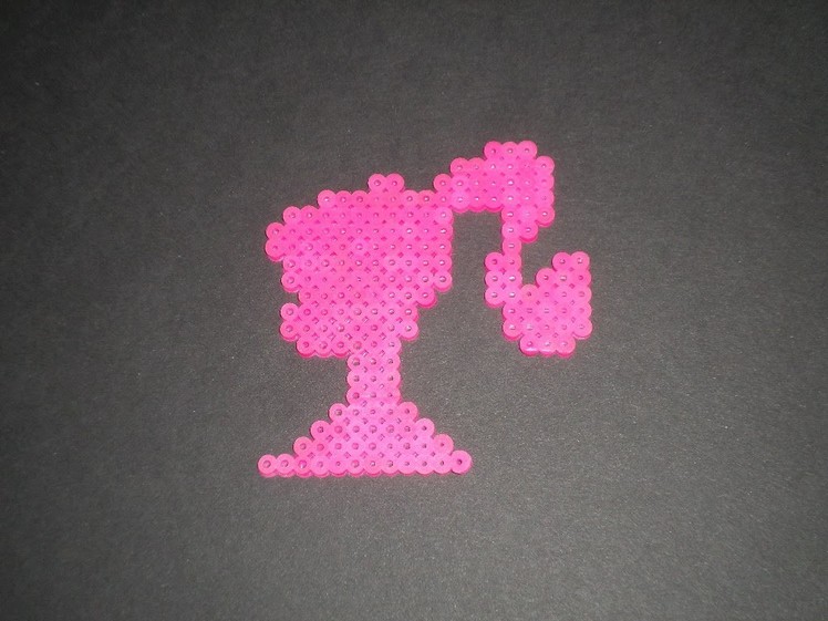 Perler bead barbie silhouette