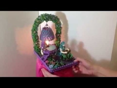 Polymer. porcelain clay mermaid table lamp #2 by haidy7