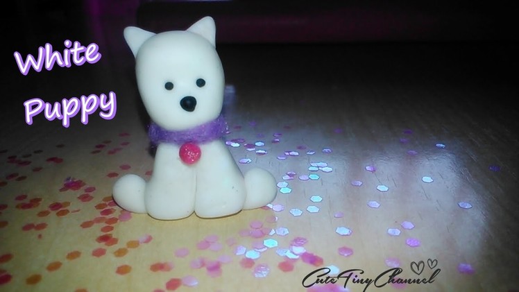 White Puppy Polymer Clay Miniature Tutorial. Cachorro Blanco en Miniatura de Arcilla Polimérica