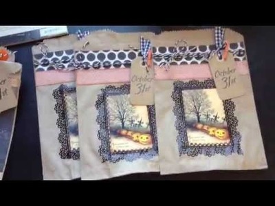 Altered Paper Bags. using Vintage Halloween Images.