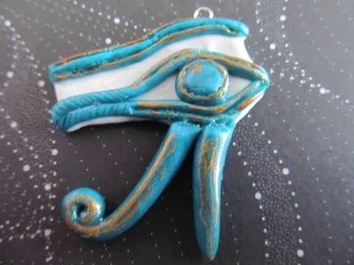 Egypt symbol polymer clay tutorial: Eye of Horus