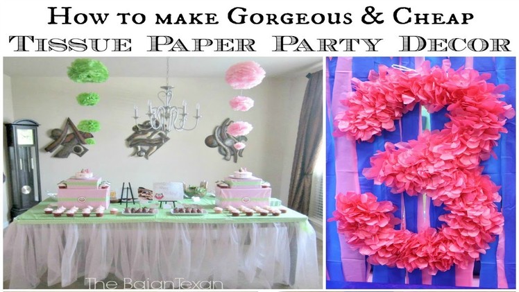 Hanging Ombre Tissue Paper Flowers Tutorial