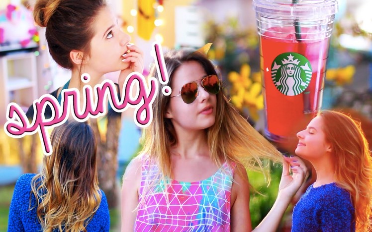 Spring Hairstyles, DIY Starbucks Drink, and Outfit!