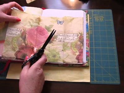Using napkins and tissue paper in my Fauxbonichi. Hobonichi journal