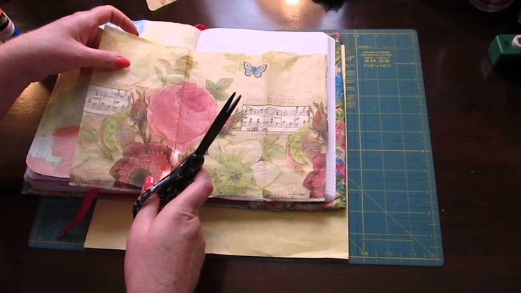 Using napkins and tissue paper in my Fauxbonichi. Hobonichi journal