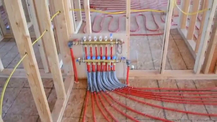 Video Showing Radiant Tubing Installed On A Plywood Floor.