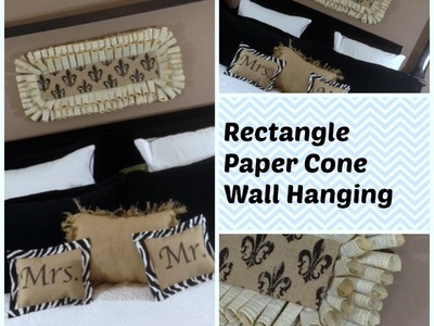 A Paper Cone Rectangle Shaped Wreath or Wall Hanging