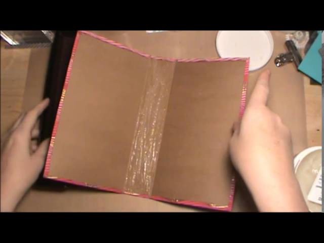 Book made from paper bags and a food box cover