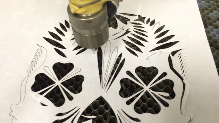 Freezer paper cutting test with cnc laser cutter