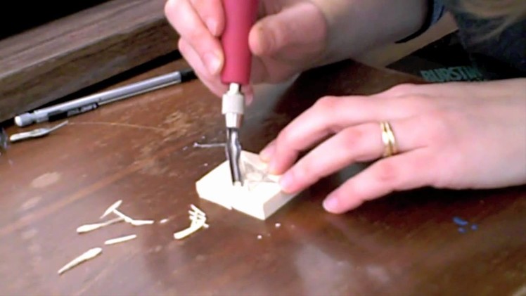 How to carve a rubber stamp to make custom wrapping paper