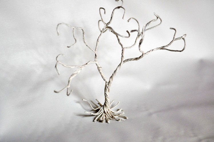 How to make a paper covered wire tree