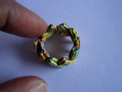 Paper Jewelry - Handmade Candywrap Ring