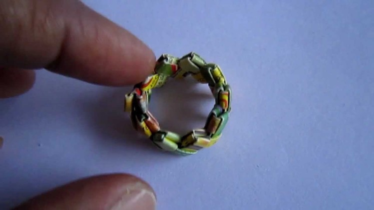 Paper Jewelry - Handmade Candywrap Ring