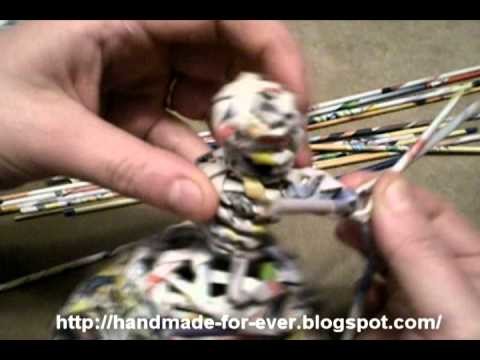 Fantastic !!! A doll weaved of paper sticks