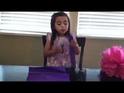 LittleMissAlyza-How to make a Tissue Paper Pom-Pom