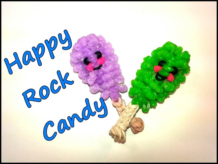 3-D Happy Rock Candy Tutorial by feelinspiffy (Rainbow Loom)