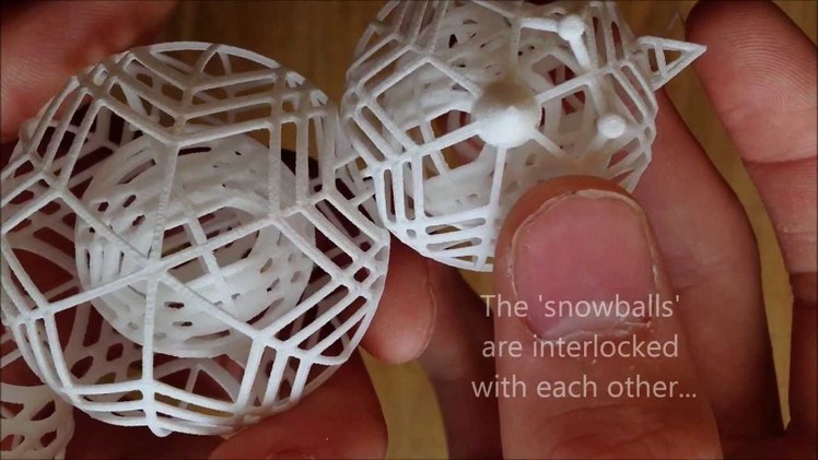 3D Printed Snowman - Spinning Christmas Ornament