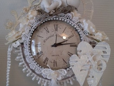 Altered shabby chic clock   Wild Orchid Crafts DT project