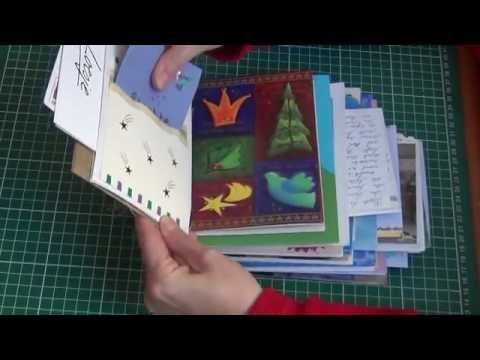 Art journal made from christmas and greeting cards