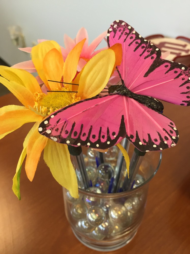 DIY Flower Pens - Dollar Store Craft