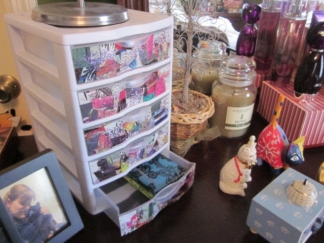 DIY - Personalize Your Plastic Drawers!  Get Organized for Spring!