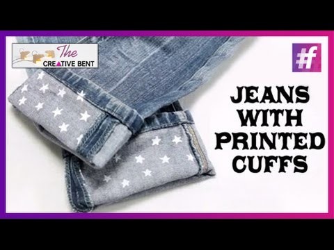 Easy DIY : Jeans with Printed Cuffs for Men and Women