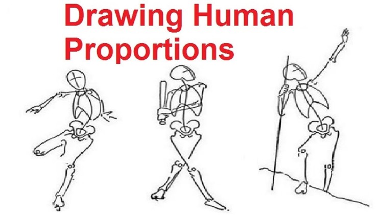 Figure Drawing Lessons 2.8 - Drawing Human Proportions Using Stick Figures