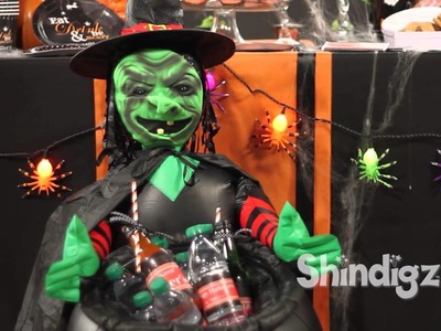 Halloween Decorations - Inflatable Witch Cauldron Cooler - Shindigz