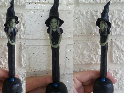 Halloween - How to Make a Polymer Clay Witch Pen - Part 2 of 2