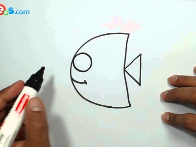 How to Draw a Cute Fish from Alphabet C