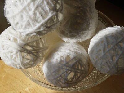 How to Make Snowballs From Yarn