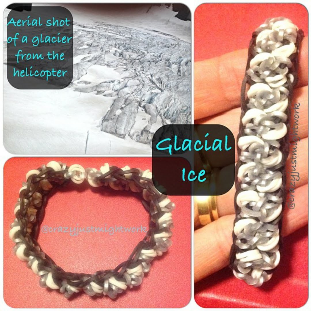 New "Glacial Ice" Rainbow Loom Bracelet.How To Tutorial