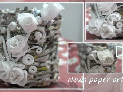 Pen holder: recycled newspaper craft: part 2