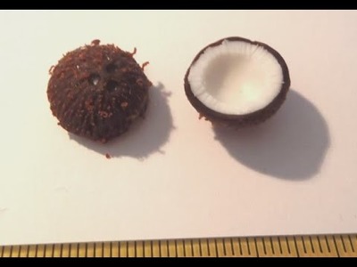 Polymer Clay Miniature - Half Coconuts