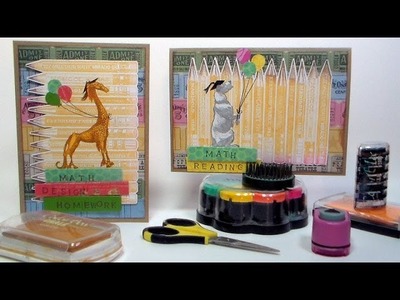 Quirky stamped graduation cards