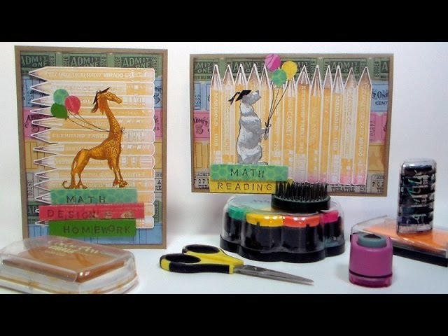 Quirky stamped graduation cards