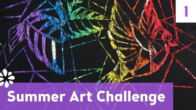 Summer Art Challenge 1 | Rainbow, Geometric, Something in the Sky