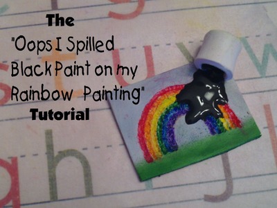 The "Oops I Spilled Black Paint on My Rainbow Painting" Polymer Clay Tutorial
