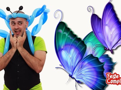 Balloon Butterfly Crown Costume - Palloncino modellabile Farfalla - Tutorial 95 - Feste Compleanni