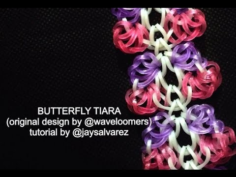 BUTTERFLY TIARA loom tutorial by @jaysalvarez for ILOVEHUESHOP