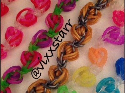 "Heart Drops" Valentine Bracelet hook only Tutorial (Rainbow Loom)
